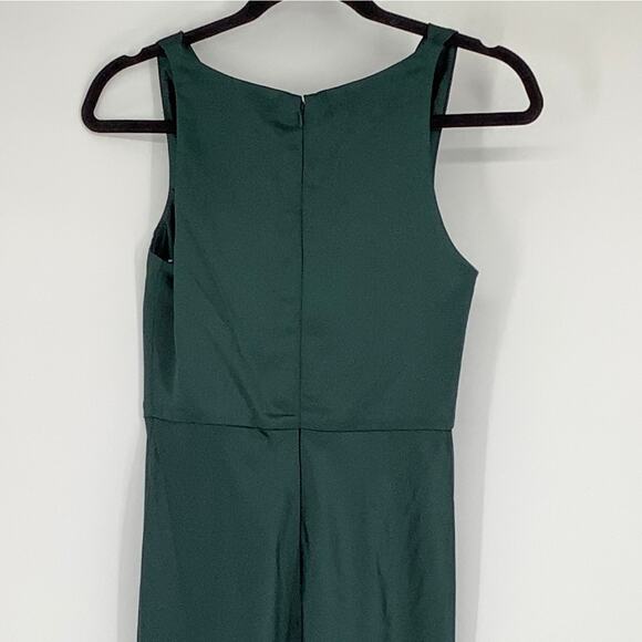 NEW! Lovely Size 0 Charmeuse Cowl-Neck Midi Tank Dress Evergreen $187 msrp J1-1 - Picture 9 of 10